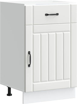 vidaXL - Keuken - onderkast - Lucca - bewerkt - hout - wit