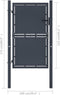 vidaXL - Poort - 100x125 - cm - staal - antraciet