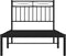 vidaXL - Bedframe - met - hoofdbord - metaal - zwart - 90x190 - cm
