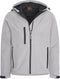 Cappuccino Italia Softshell Hood Jacket - Heren Outdoorjas - Ademend - Grijs - Maat XL