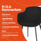 Alterego Riga - Zwart Stof - Met Armleuningen - 59x54x80cm