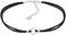 Elli - Halsketting - Dames Choker Cirkel Suède Zwart 925 Sterling Zilver