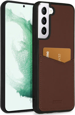 Accezz Galaxy S22 Plus - Premium Leather Card Slot Backcover - Echt Nappa leer - Bruin