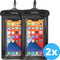 Earkings Drybag - Waterdichte telefoonhoesjes - Onderwater hoesje voor alle telefoons - Zwart (2 stuks)