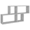 Wandschap 100x18x53 cm bewerkt hout betongrijs