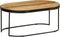 vidaXL - Salontafel - ovaal - 100 - cm - massief - ruw - mangohout - en - staal