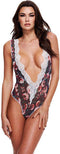 Baci - Grey Floral & Lace Teddy Q