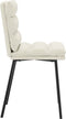 vidaXL - Eetkamerstoelen - 2 - st - fluweel - crèmekleurig