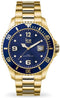 Ice-Watch ICE Steel - IW016761 - Polshorloge - Goudkleurig staal - Ø 40 mm - Blauwe wijzerplaat