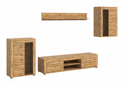 Furnilux Jam - Woonkamercombinatie - 35x310x169cm - Bruin