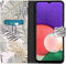 iMoshion Hoesje Geschikt voor Samsung Galaxy A22 (5G) Hoesje Met Pasjeshouder - iMoshion Design Softcase Bookcase - Wit / Meerkleurig / Goud / Glamour Botanic