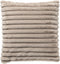 Dutch Decor HAZEL - Sierkussen 50x50cm - in effen kleur - strepen - heerlijk zacht - Pumice Stone - beige - Inclusief binnenkussen