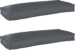vidaXL - Ligbedkussens - voor - Bank - 2 - stuks - Antraciet - 100x40x8 - cm - Oxford - Stof