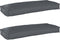 vidaXL - Ligbedkussens - voor - Bank - 2 - stuks - Antraciet - 100x40x8 - cm - Oxford - Stof