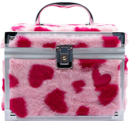 Create it! - Make-up Case Fluffy Hartjes - Roze