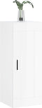 vidaXL - Wandkast - 34,5x34x90 - cm - bewerkt - hout - hoogglans - wit