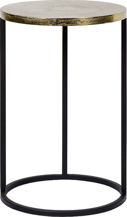 Atmooz - Salontafel Fitz - Rond - Kleur : Zwart / Goud - Bijzettafel - Hoogte : 55cm