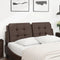 vidaXL - Hoofdbordkussen - 120 - cm - kunstleer - bruin