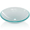 vidaXL - Wasbak - gehard - glas - 42 - cm - matglas