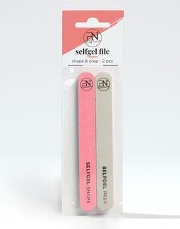 PN Selfcare Shape & Prep Nagelvijl - Dubbelzijdig Roze Manicurevijl en Grijze Buff Zijde ter verbetering en verwijderen Gel Nagellak applicatie - 2 Stuks