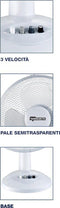 Termozeta Windzeta TZWZ04 - Tafelventilator 30 CM - 3 snelheden - Wit