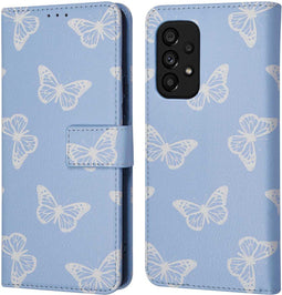 iMoshion Hoesje Geschikt voor Samsung Galaxy A53 Hoesje Met Pasjeshouder - iMoshion Design Bookcase smartphone - Blauw / Butterfly