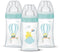 Verpakking van 3 babyflessen - DODIE - EB19 - 270 ml - Platte speen - Groen