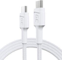 Green Cell KABGC30W - USB-C Kabel - 1,2 m - 60W - Wit