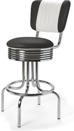 Bel Air Retro Barkruk BS-28-66-CB Zwart