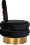 Richmond Interiors Fauteuil Balou Black Velvet / gold (Quartz Black 800)