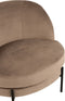 J-Line stoel Lounge Rond - textiel/metaal - bruin