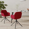 vidaXL - Eetkamerstoelen - draaibaar - 2 - st - fluweel - wijnrood