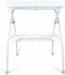 Moon -wijde tafel met veranderende plan - PVC -materiaal - 80 x 68 x 98 cm - Gray Star - Babyland