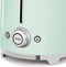 Smeg TSF02PGEU - Broodrooster - 1500W 2 sleuven 6 bruining-niveaus - Watergroen