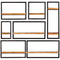 Wandplank »SIDNEY«, 1 plank, hout