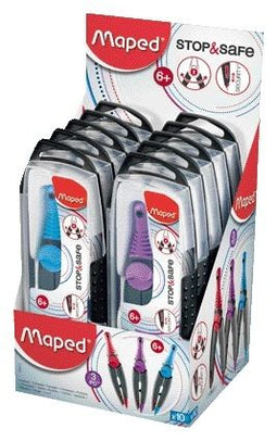 Maped - ser maped stopsafe 3delig display 10st assorti