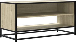 vidaXL - Tv-meubel - 91x40x46 - cm - bewerkt - hout - metaal - sonoma - eikenkleurig