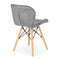 Fluwelen eetkamerstoelen grijs - Set van 4