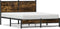 vidaXL - Bedframe - zonder - matras - metaal - gerookt - eikenkleurig - 137x190 - cm