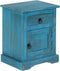 vidaXL - Nachtkastje - 40x30x50 - cm - massief - mangohout - blauw