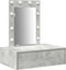 vidaXL - Wandkaptafel - met - LED-verlichting - - - Betonnen - Grijs