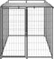 vidaXL - Hondenkennel - 2,42 - m² - staal - zwart
