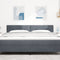 vidaXL - Hoofdbord - met - knopen - - - Donkergrijs - - - 180 - cm - - - Velours