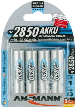 Ansmann NiMH - Oplaadbare batterij Mignon AA 2850mAh - Zilver (4 stuks)