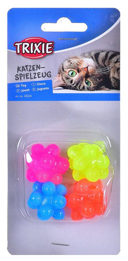 Trixie Noppen-Ballen - Kattenspeelgoed - 35x80x175 mm Assorti 4 stuks