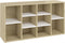 vidaXL - Schoenenbank - 103x30x54,5 - cm - bewerkt - hout - wit - sonoma - eikenkleur