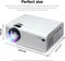 Belesy® Beamer Projector M33 Wit – Full HD Support – Bluetooth & Wifi – Projectie 30 tot 200 inch – Software Android 9.0 – 3.800 Lumen – Beamers - Contrast 10.000:1 - Cadeau - WK 2022 - Moederdag