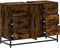 vidaXL - Wastafelkast - 80x33x60 - cm - bewerkt - hout - gerookt - eikenkleurig