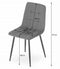 Eetkamerstoel KARA - 2 stuks - beige - fluwelen bekleding - 87x45x50.5 cm