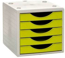 Modulaire archiefkast Archivo 2000 ArchivoTec 5 lades Lichtgroen 34 x 27 x 26 cm